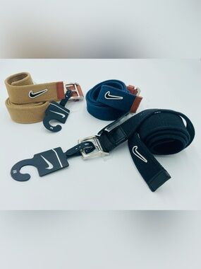Nike golf Men's Webbed Belts in Black, Navy & Tan size M